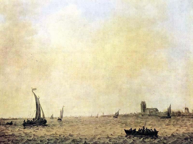 Jan van Goyen View of Dordrecht from the Oude Maas China oil painting art